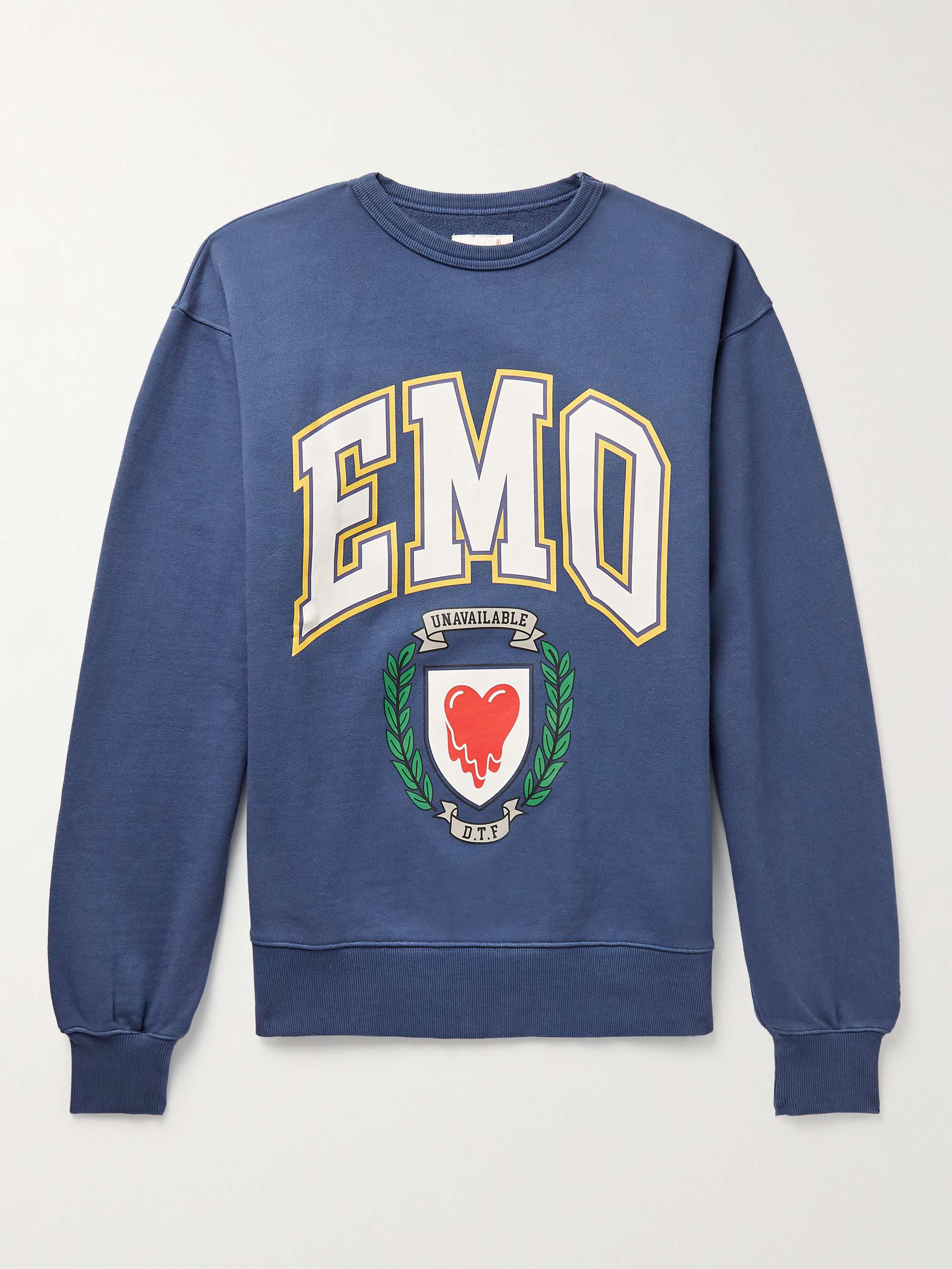 EMOTIONALLY UNAVAILABLE Logo-Print Cotton-Jersey Sweatshirt for