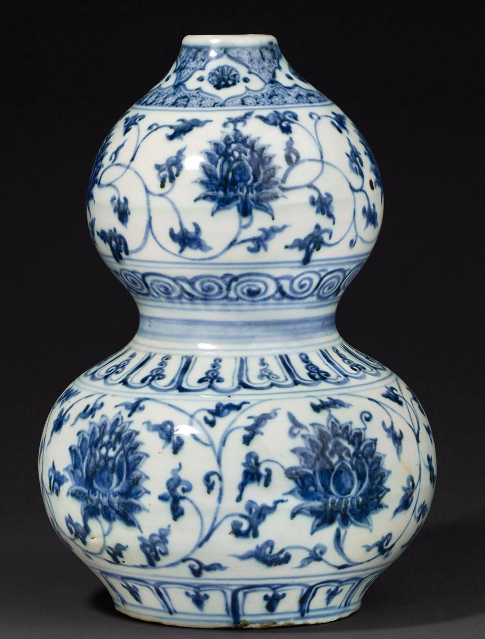 大明成化年制青花缠枝莲纹葫芦瓶| 满汀洲收藏鉴定