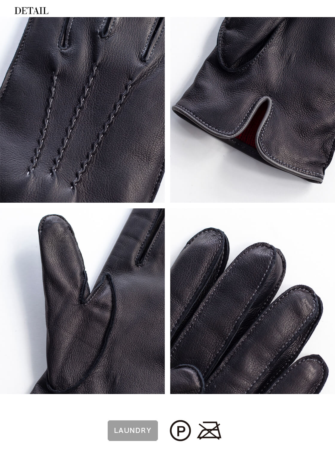 即*ー様 【15万円超級】Brioniシープスキン手袋 8 1/2 カシミヤ裏地 即