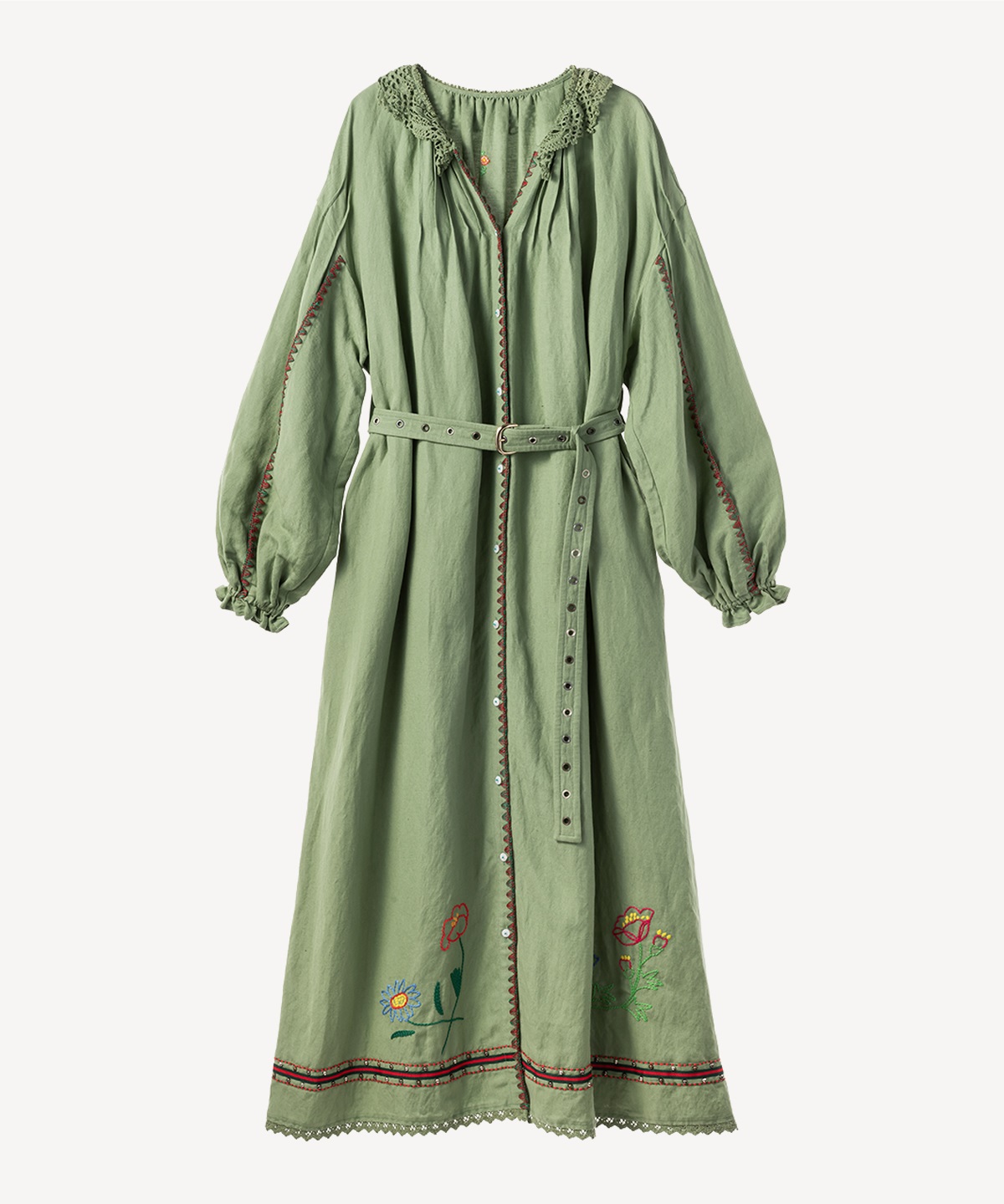 フラワー刺繍スタッズワンピース | MUVEIL Online Shop