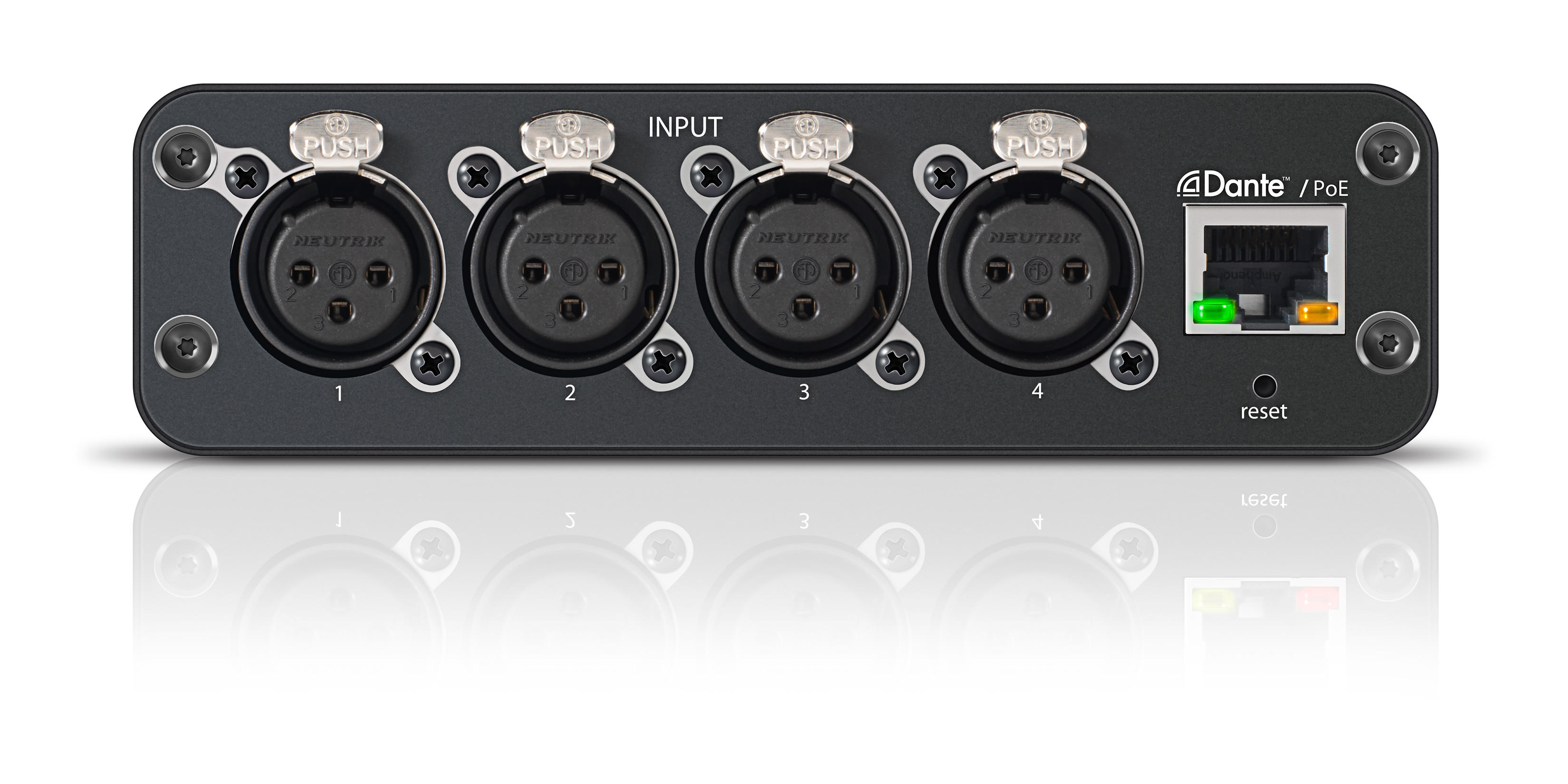 SHURE DanteネットワークインターフェースANI4IN-XLR新品在庫状況をご