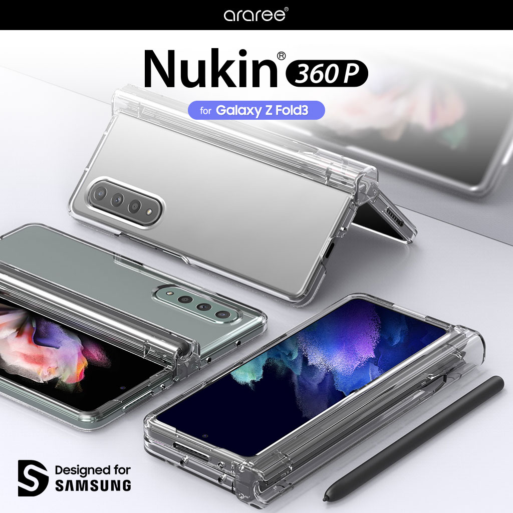 Galaxy Z Fold3 5G ケース】NUKIN 360 クリア ギャラクシー ゼット