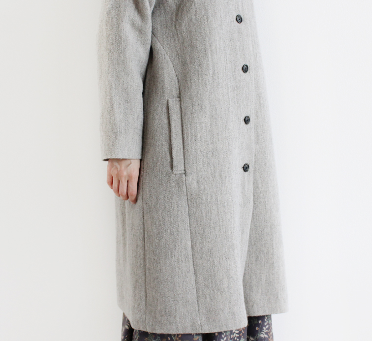 nofl】ウールリネンヘリンボーンコート 644202880 | ナチュラル服通販