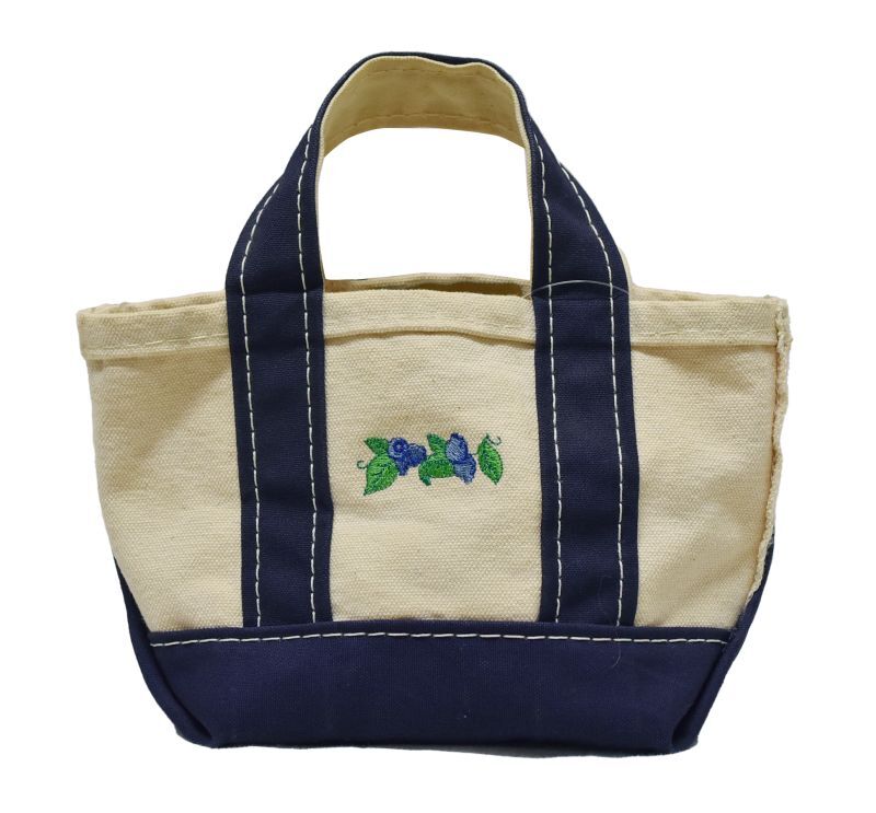 USA製】【ビンテージ】【L.L.bean】白x紺【キャンバス】極小【ミニ
