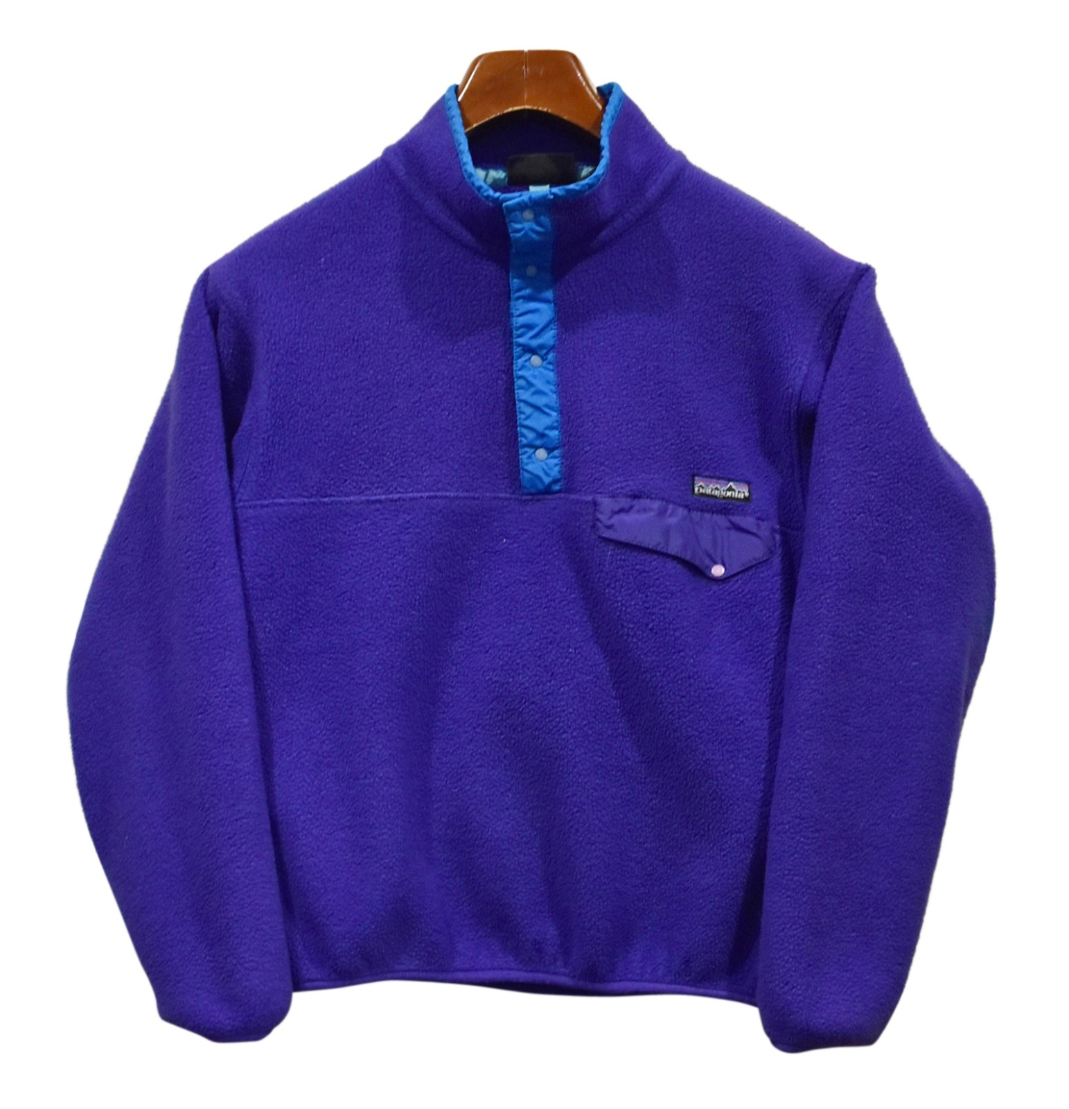90s ビンテージ【パタゴニア】patagonia【紫×水色】【スナップT