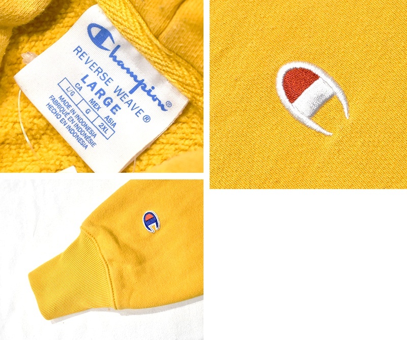 チャンピオン】【Champion】【マスタードイエロー】【無地】【リバース