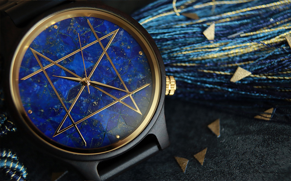 NEW ITEM 天然石×天然木 唯一無二の美しい模様の腕時計「NOZ」