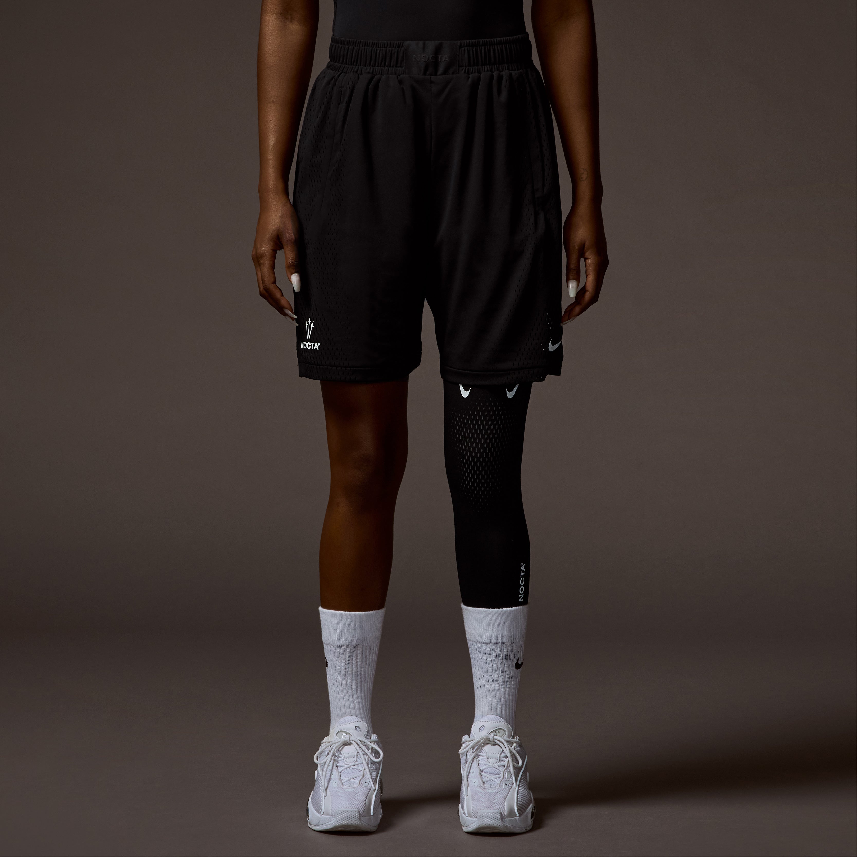 Black (Left) Single Leg Tights in Black | NOCTA