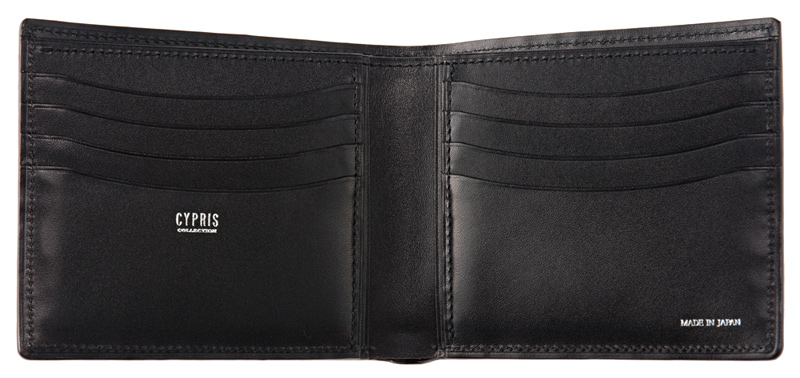 CYPRIS COLLECTION】二つ折り財布(カード札入・小銭入れなし)□艶