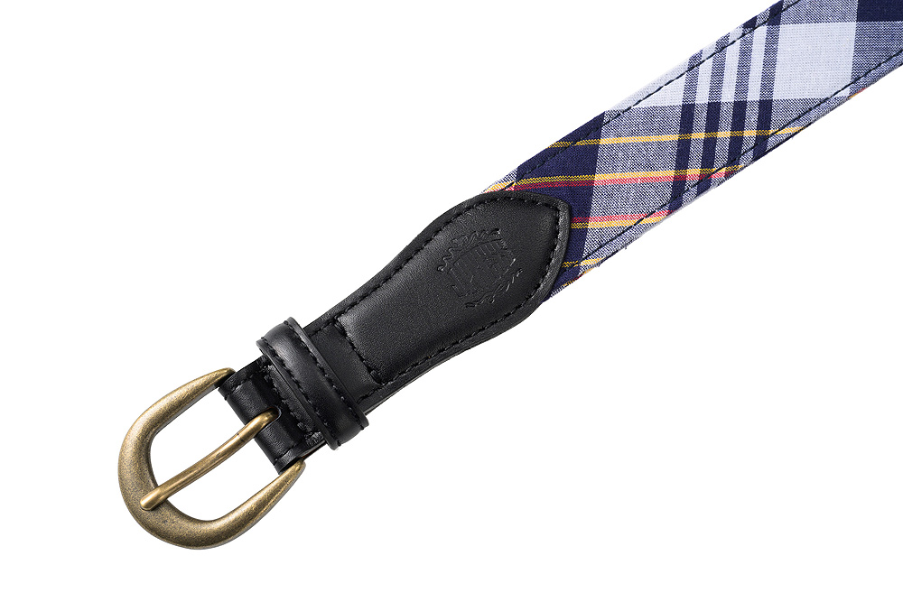 J.PRESS】ベルト(固定サイズ・30mm幅)□マドラスチェックベルト