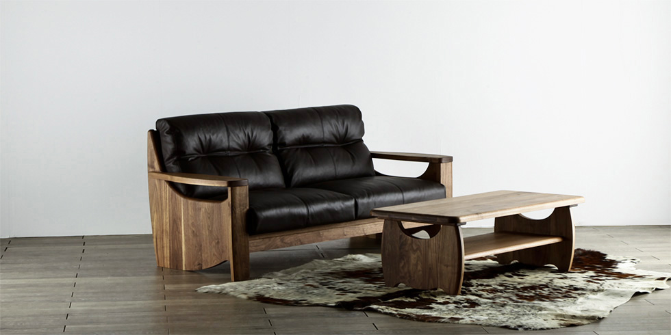 天然木の素材感が楽しめる [Dino] 2P本革ソファ | Interior Shop NOLSIA