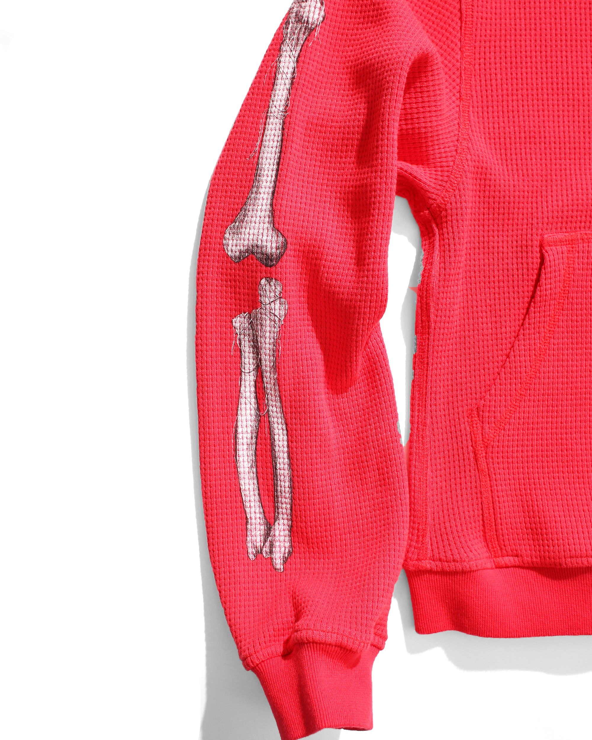 BONE THERMAL ZIP-UP HOODIE – RED – NOREMID