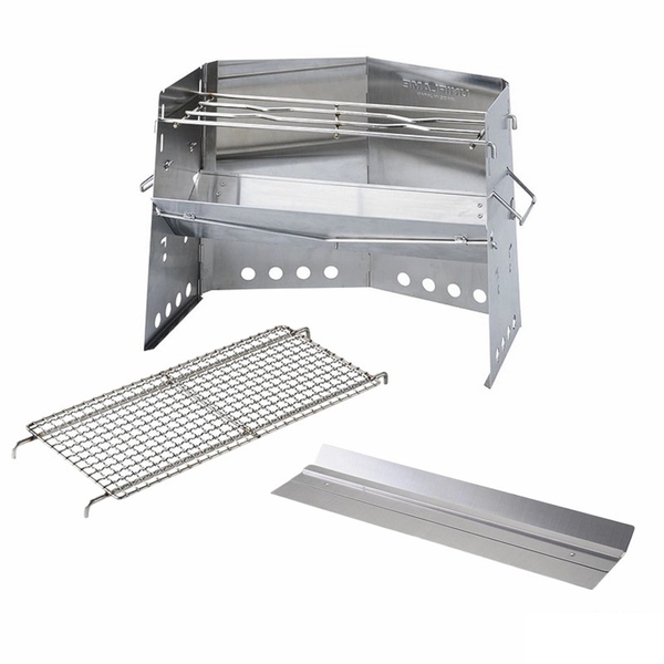 2点セット】UNIFLAME 薪グリルレギュラー + ロストルウォール 2点