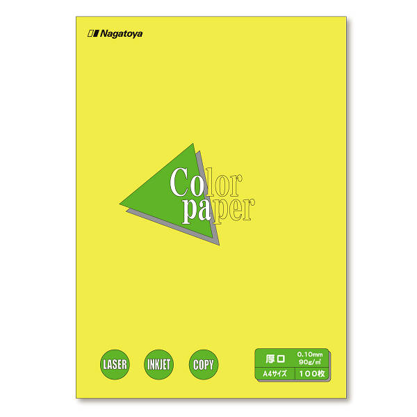 ナ-3319 カラーペーパー A4 厚口 さくら 100枚パック - 【Nagatoya