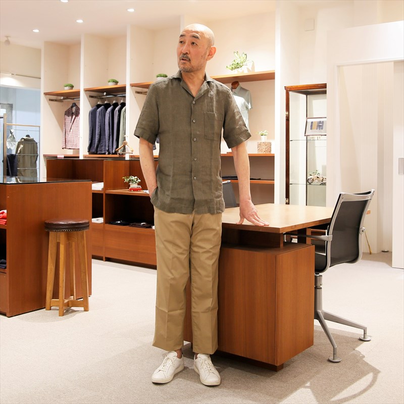 BAGUTTA【バグッタ】[春夏] オープンカラーシャツ MAUI ウォッシュド