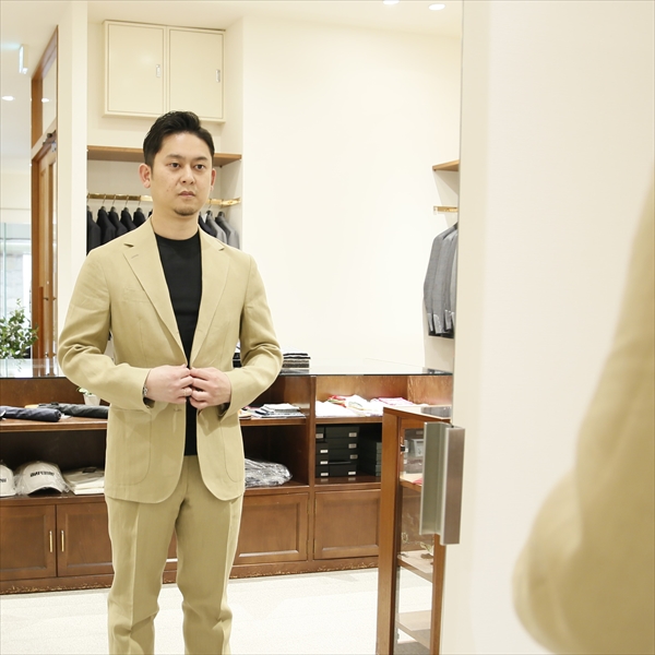 De Petrillo デ ペトリロ [春夏] スーツ リネン 1プリーツ 3B NUVOLA