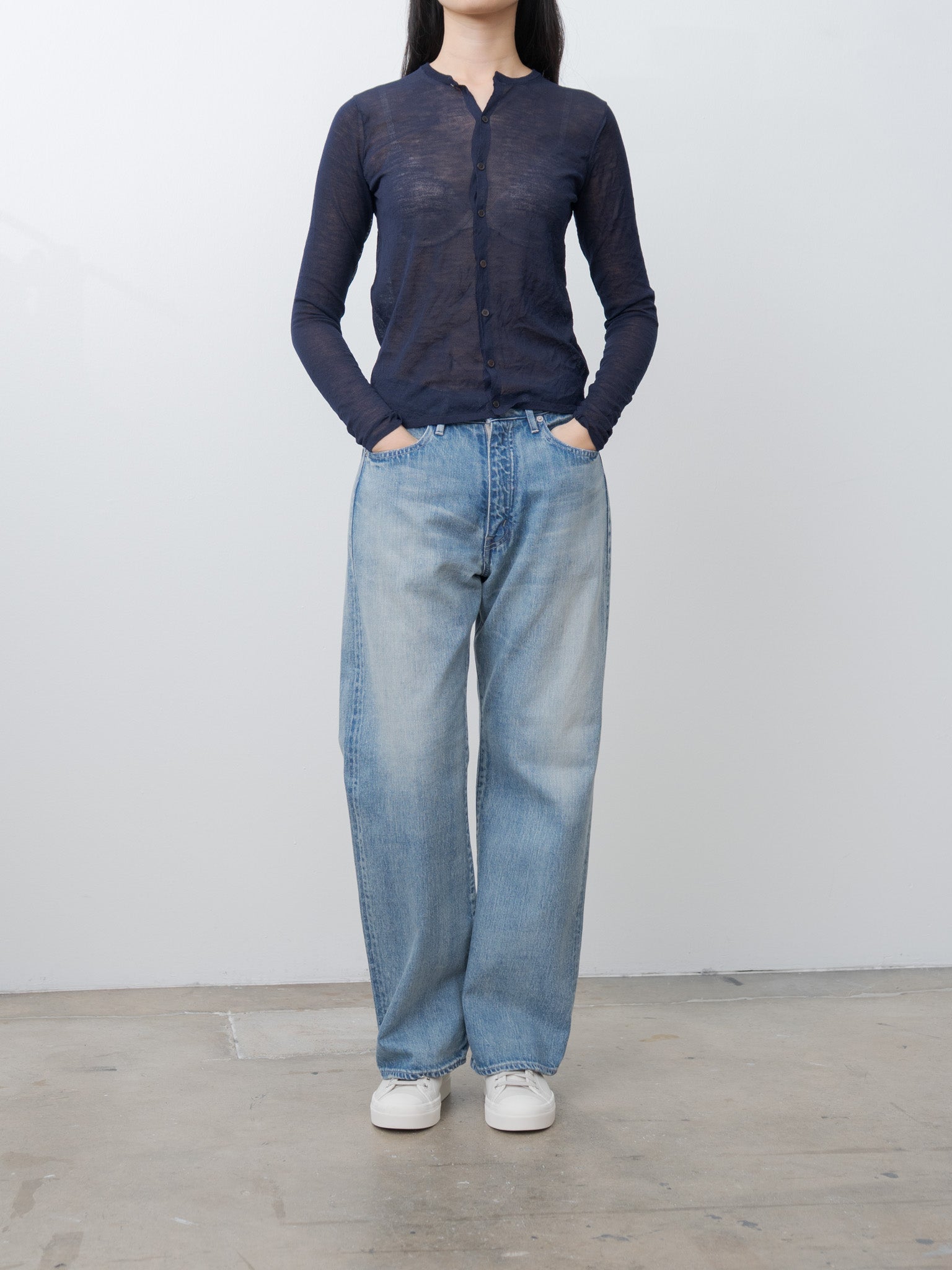 Namu Shop - Auralee Selvedge Faded Light Denim Pants - Light Indigo