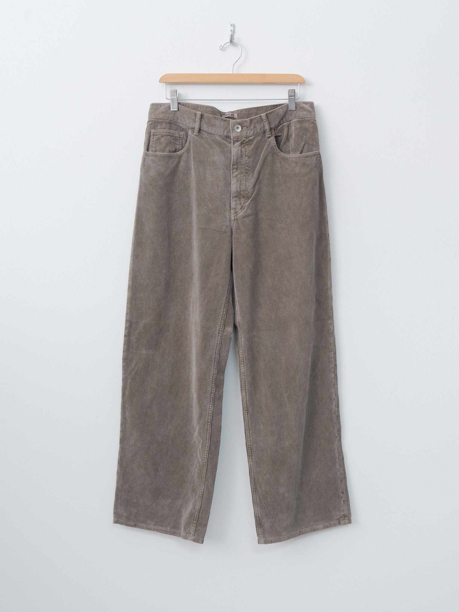 Namu Shop - Auralee Pigment Dyed Finx Corduroy Wide 5P Pants