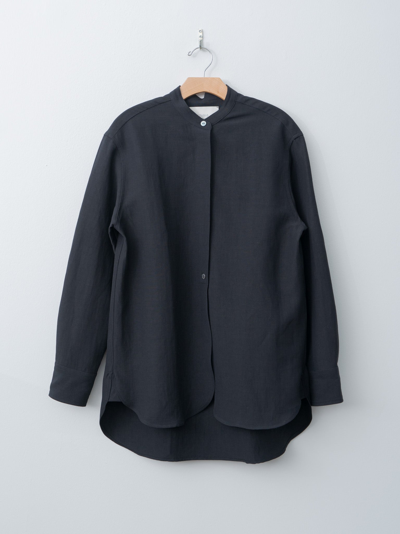 Namu Shop - Studio Nicholson BEAM Curved Shirt - Darkest Navy