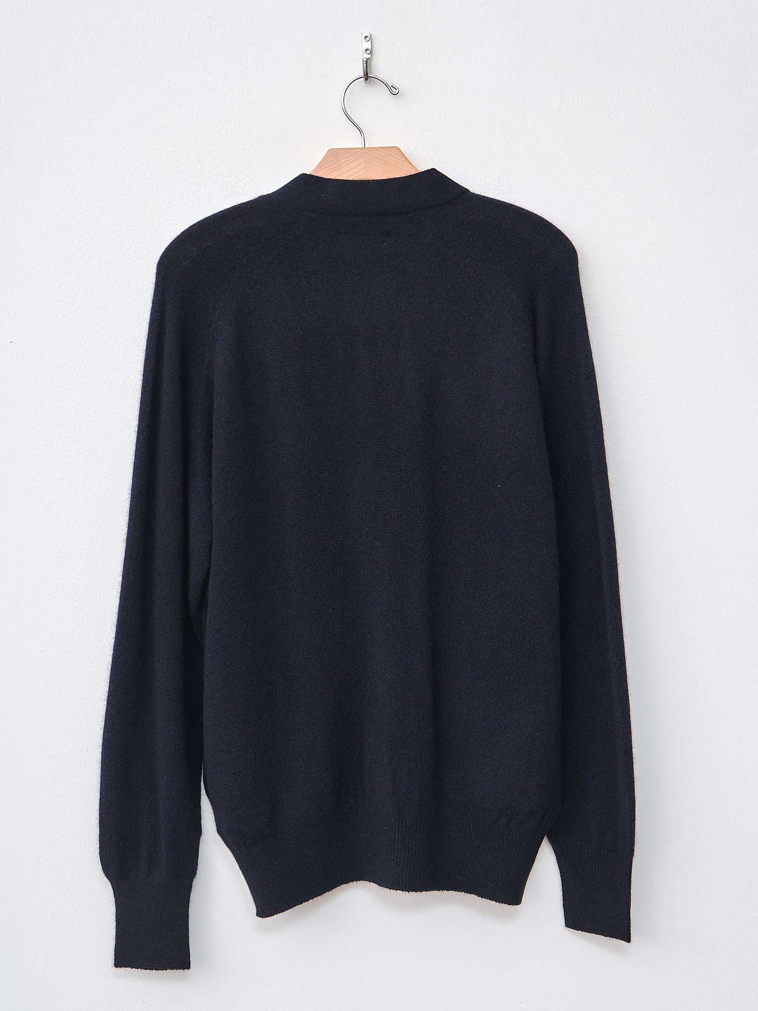 Namu Shop - Herill Whole Garment Cashmere Cardigan - Black Navy