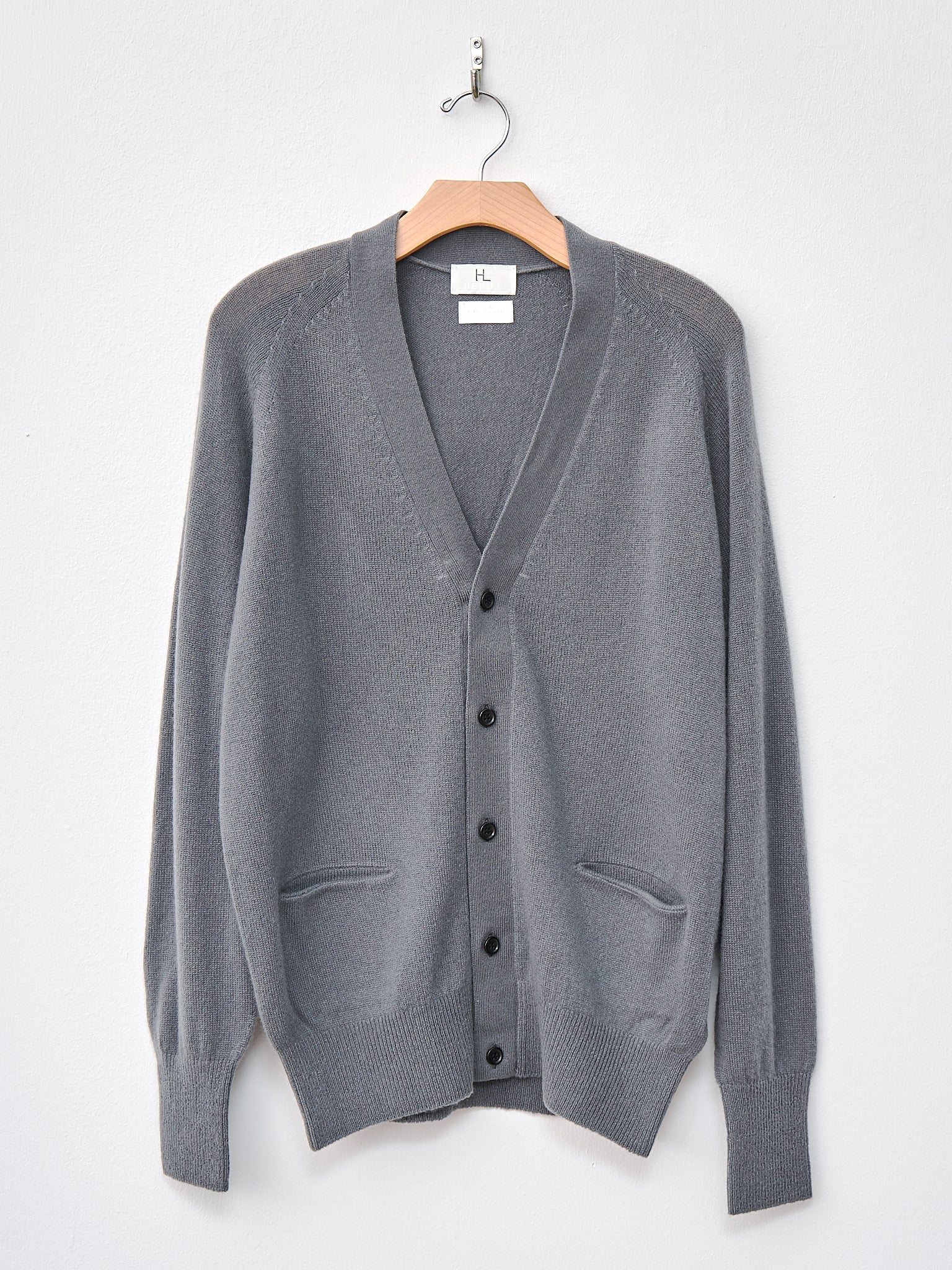 Namu Shop - Herill Whole Garment Cashmere Cardigan - Slate Gray