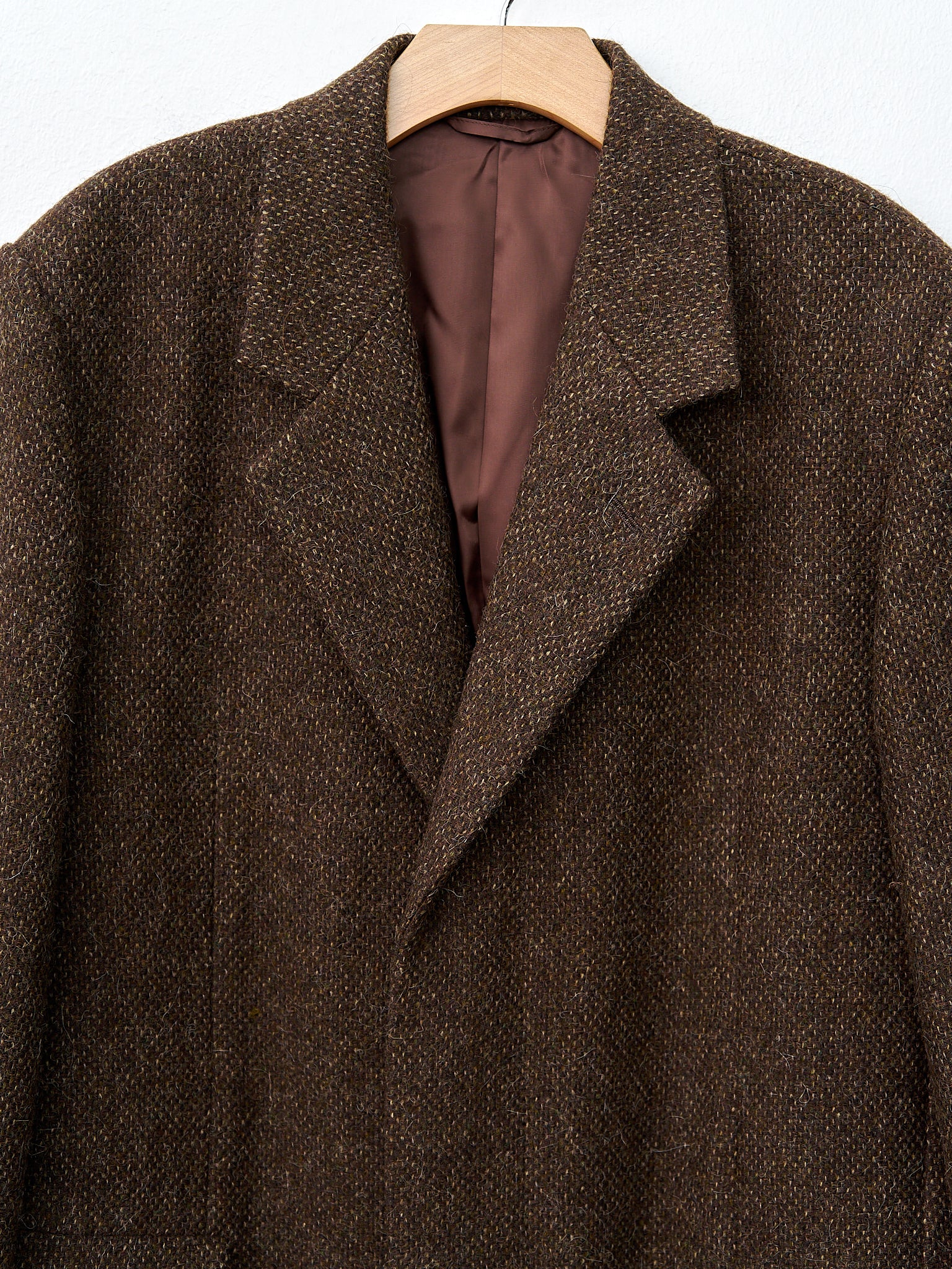 Namu Shop - Auralee Lama Shetland Wool Tweed Chesterfield Coat