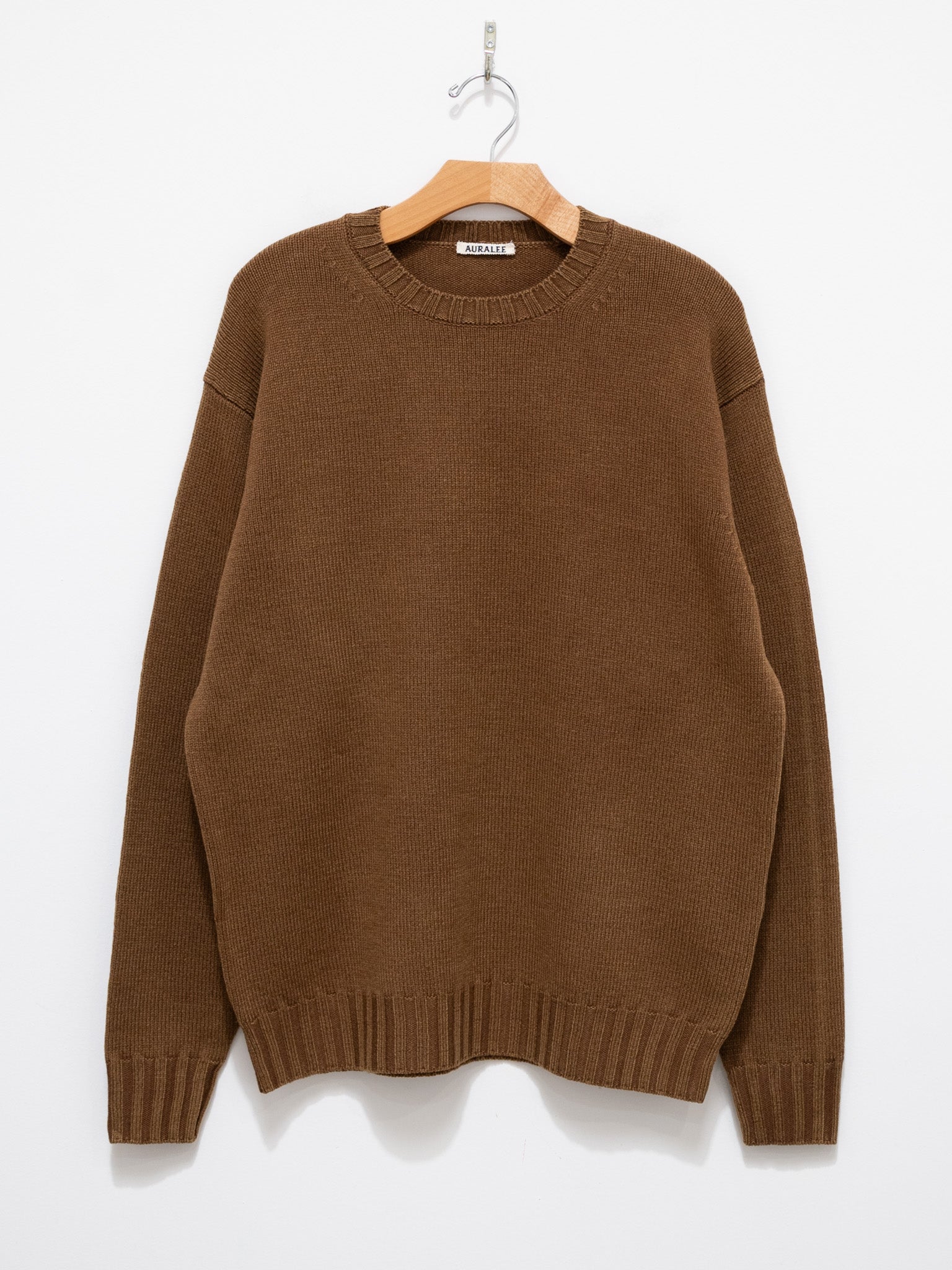 Namu Shop - Auralee Washed French Merino Knit P/O - Brown