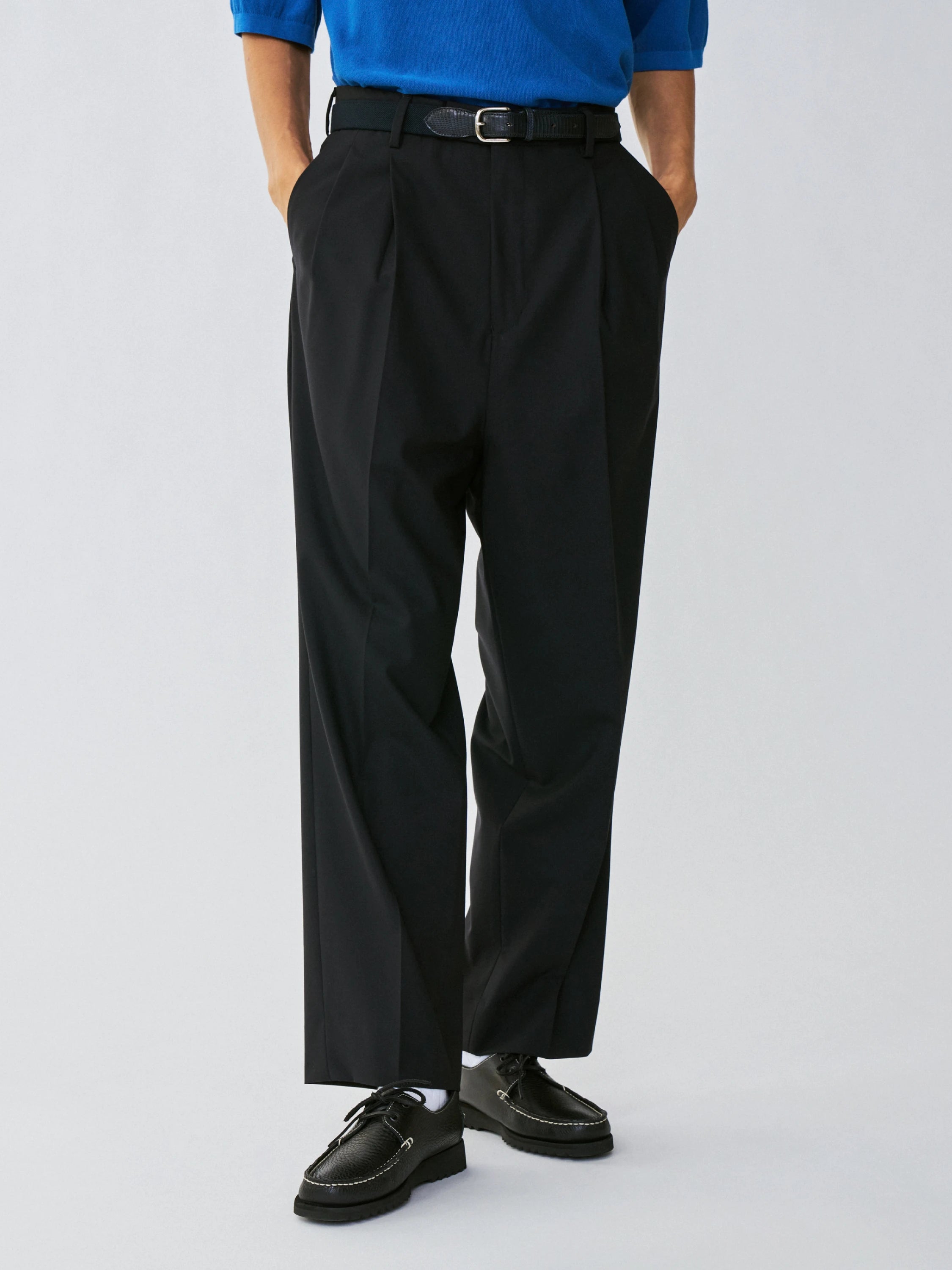 Namu Shop - Kaptain Sunshine Shoecut Slacks - Navy