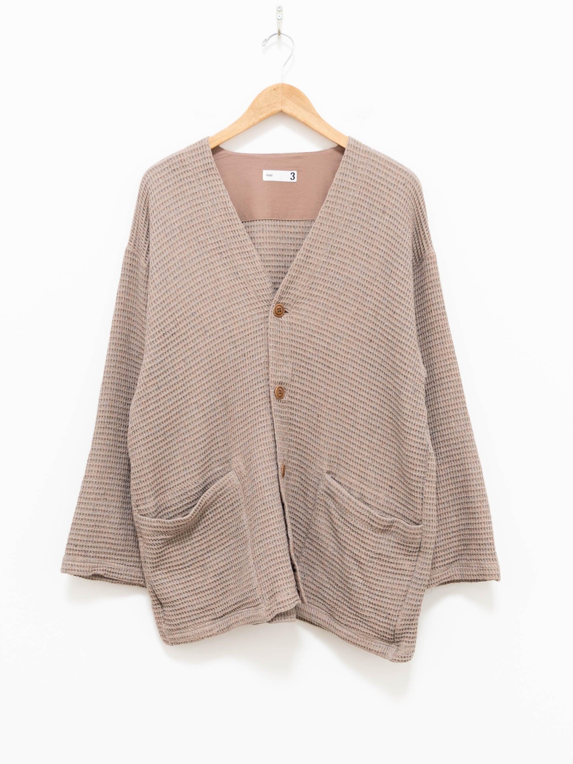 Namu Shop - ts(s) Melange Waffle Easy Cardigan - Maple