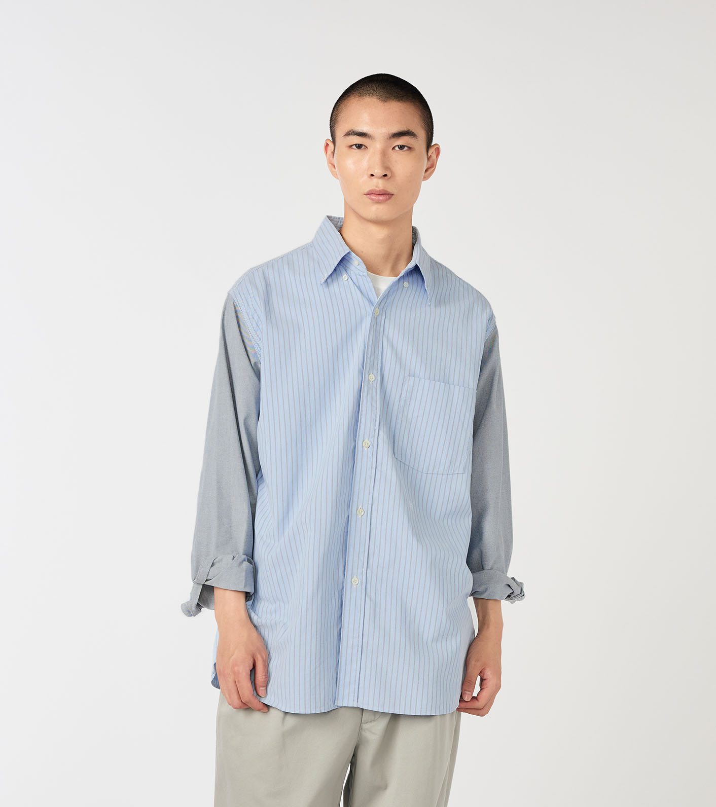 nanamica / Button Down Stripe Storm Shirt