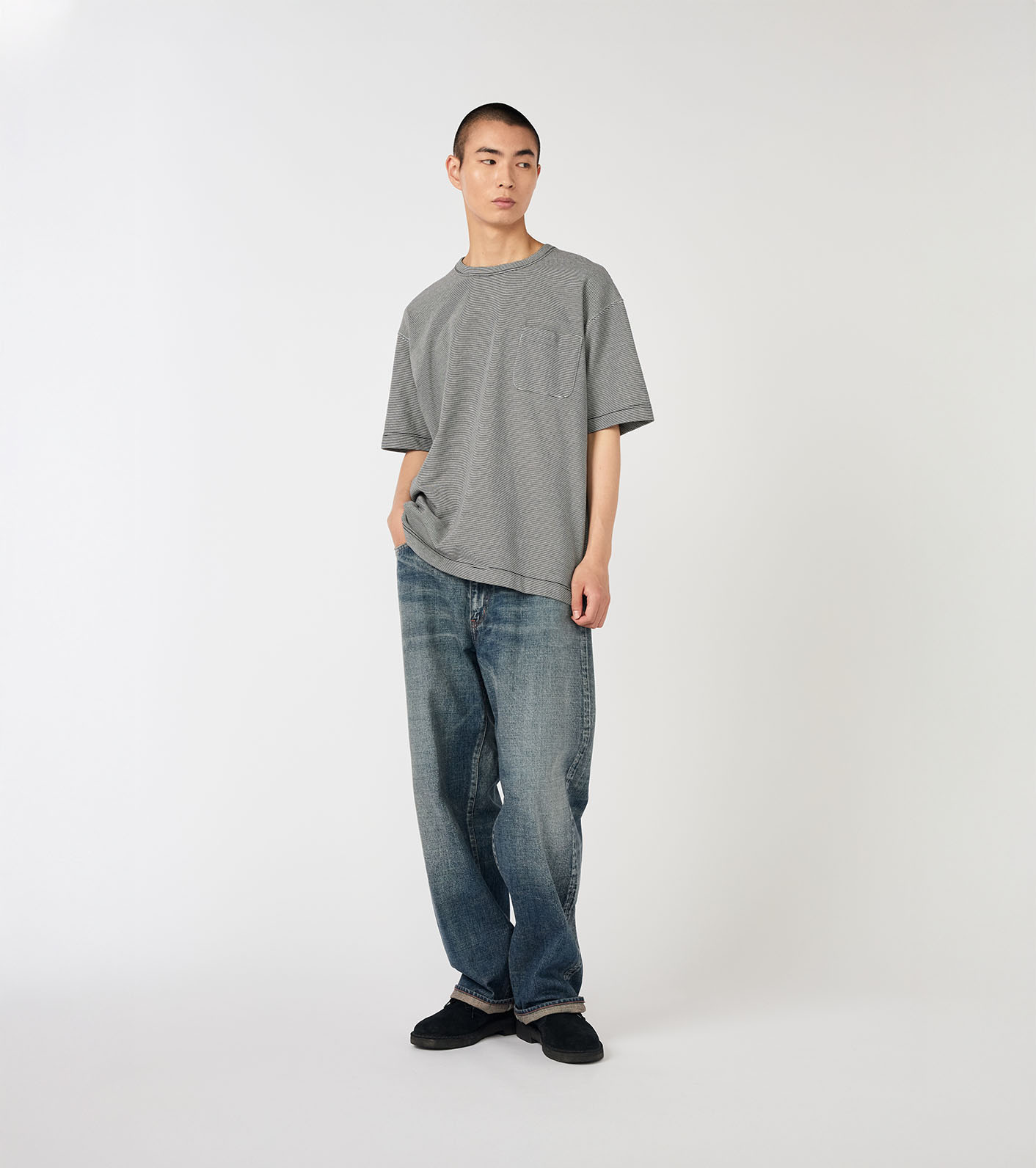 nanamica / Micro Stripe Pocket Tee