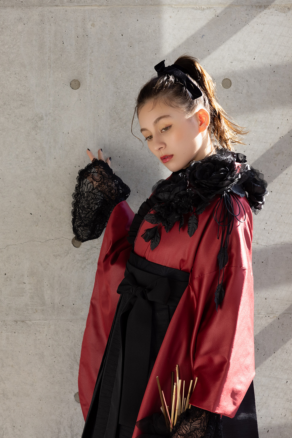 2尺袖 ブランド ポリエステル着物 ラフィーネココ 袴用 ナナイロキモノ