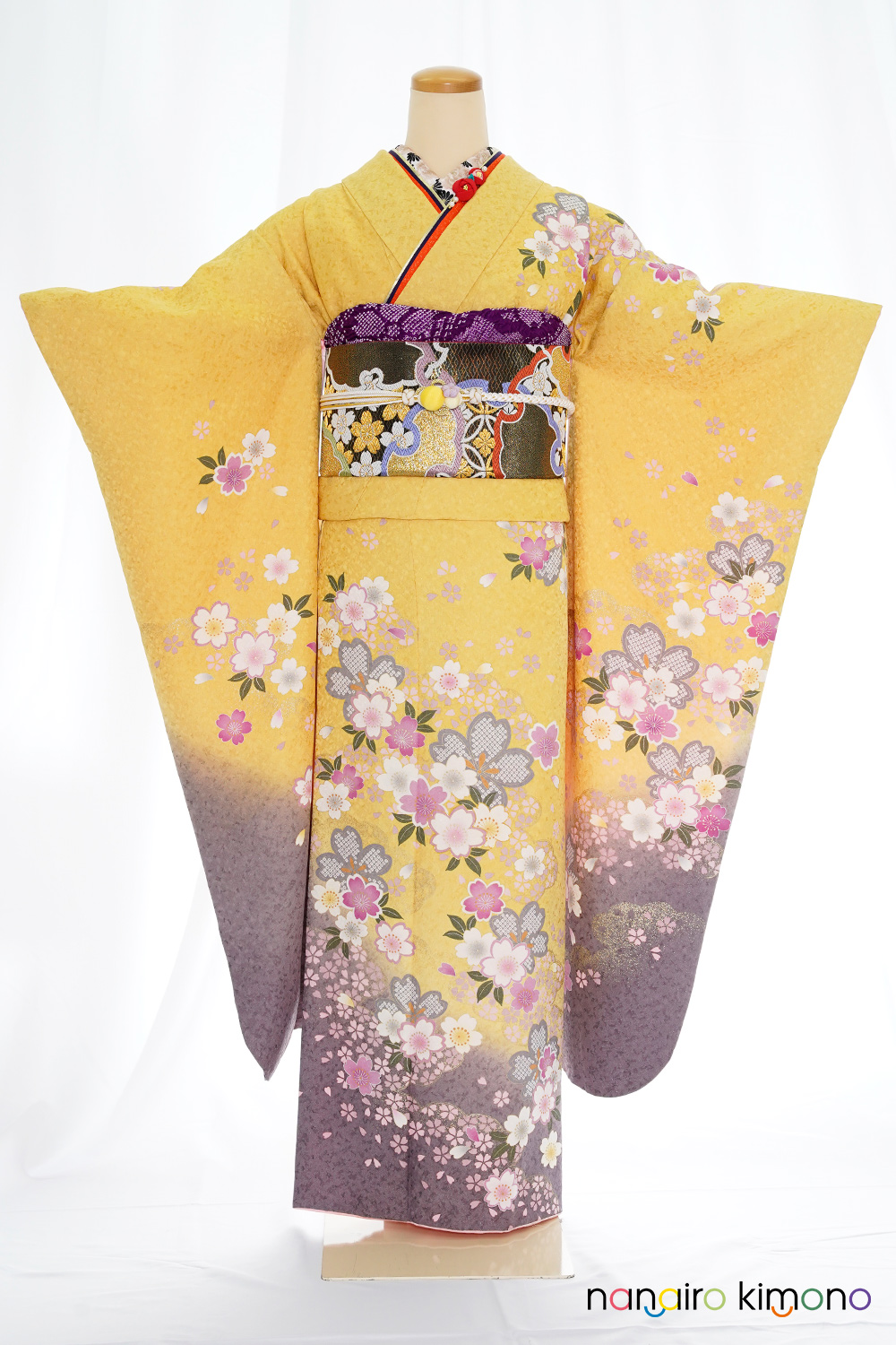 ナナイロキモノWEBショップ / 成人式振袖フルセット｜黄色・シンプル