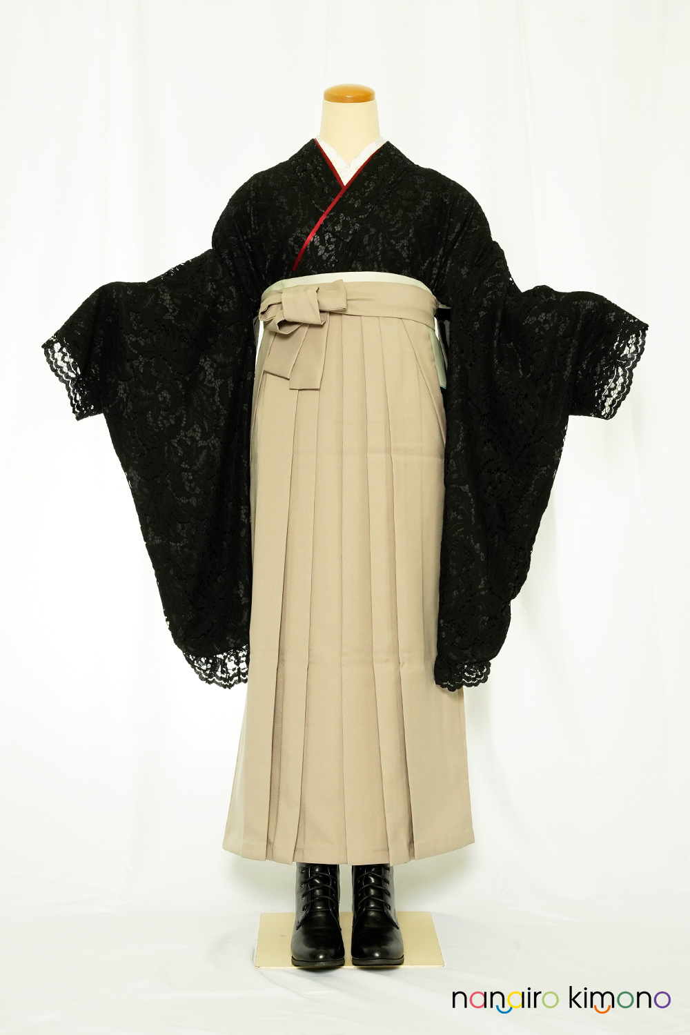 ナナイロキモノWEBショップ / 卒業式袴フルセット｜白地・可愛いレース