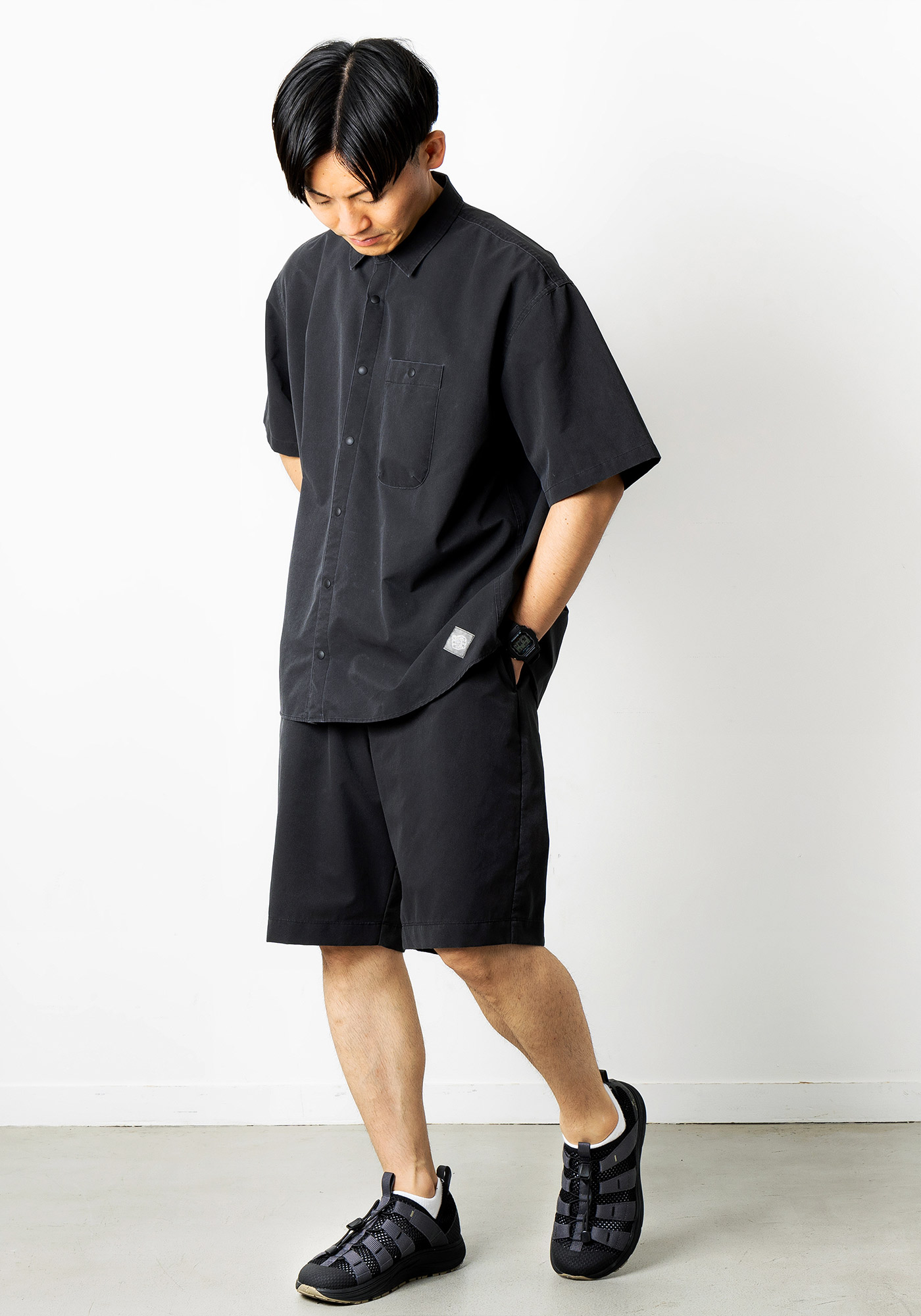 NFC ピグメントメッシュ半袖シャツ(S 013：CHARCOAL): アパレル