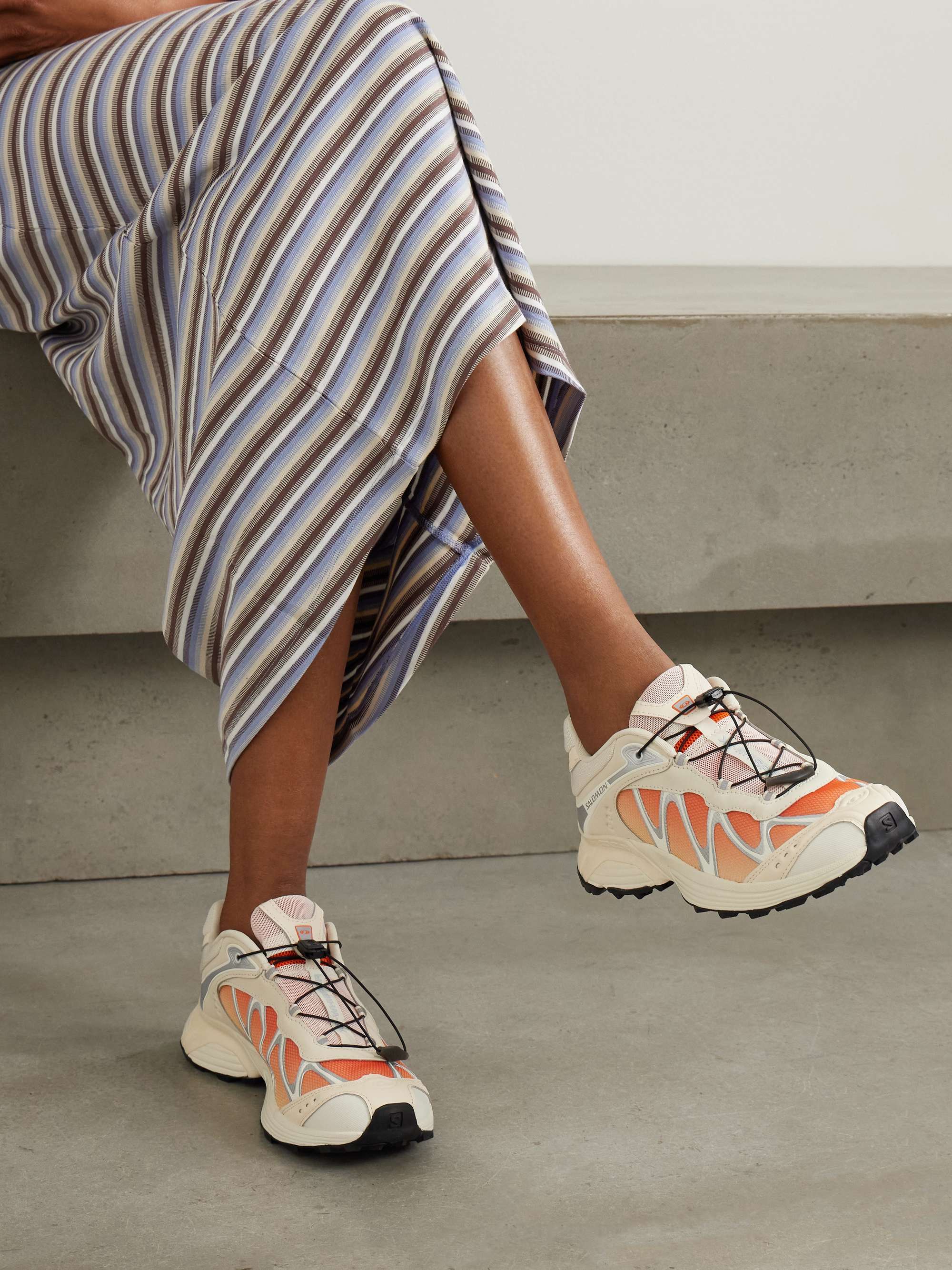 SALOMON XT-Whisper rubber-trimmed ombré mesh sneakers | NET-A-PORTER