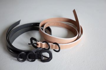 ANCELLM（アンセルム）ANC-GD04 NARROW LEATHER BELT(BLACK) s.t.c