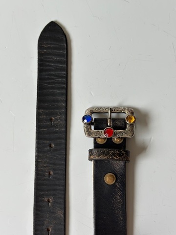 KAPITAL（キャピタル） オイルレザースタッズディスコバックルベルト