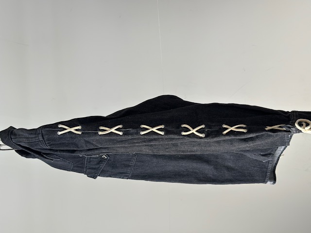 KAPITAL (キャピタル) 8ozブラックデニムレースアップウエスタンシャツ