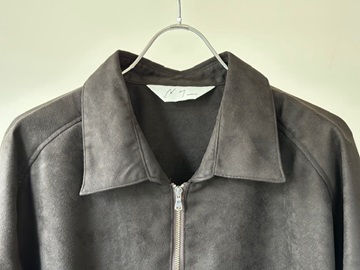ANCELLM（アンセルム） VEGAN LEATHER SKIPPER LONG LS ZIP SHIRT