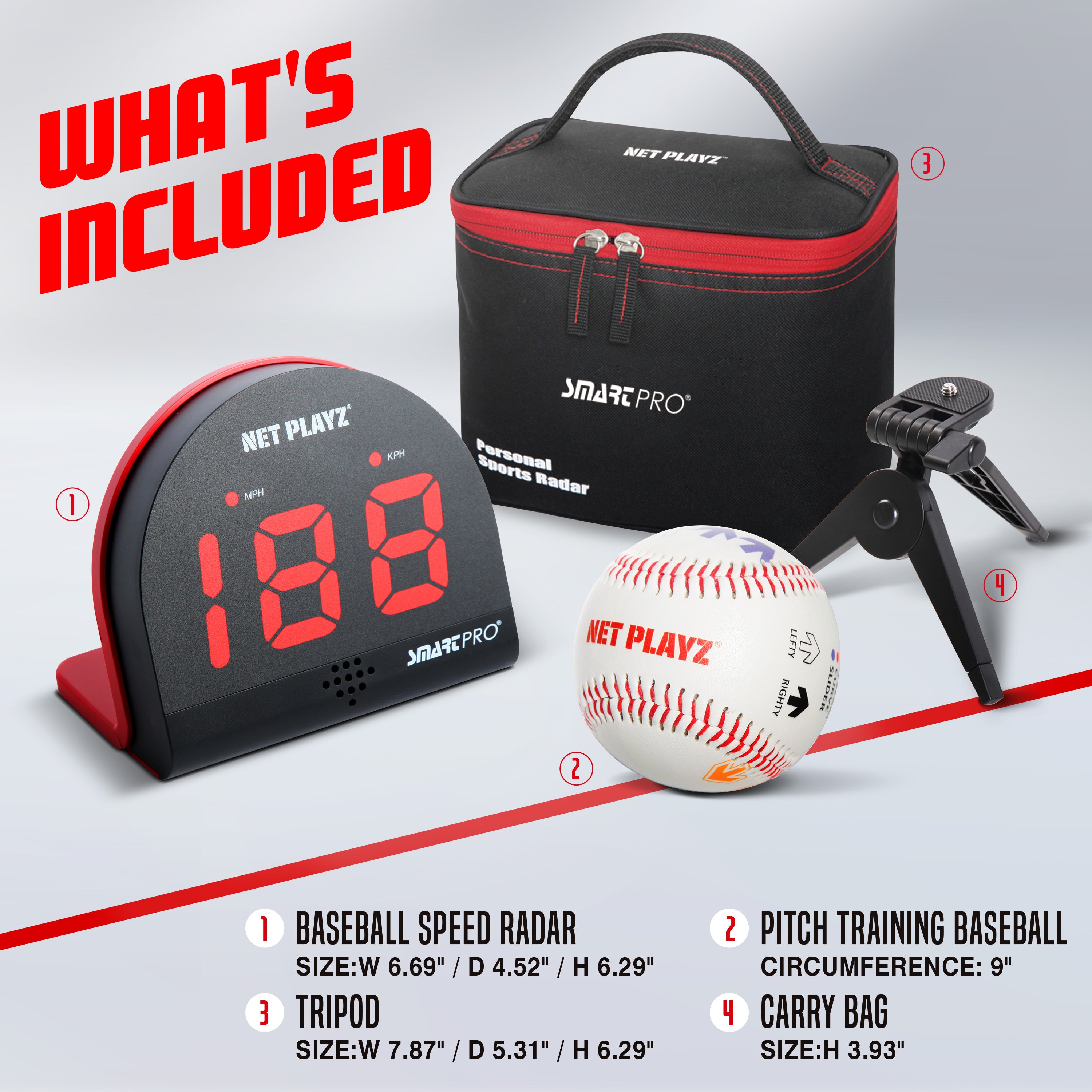 SMART PRO SPEED RADAR | WITH BASEBALL - BASEBALL Equipment From