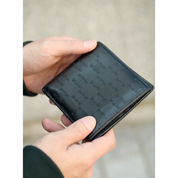 CELINE セリーヌ トリオンフ ウォレット S-PB-4199 中古(ブラック