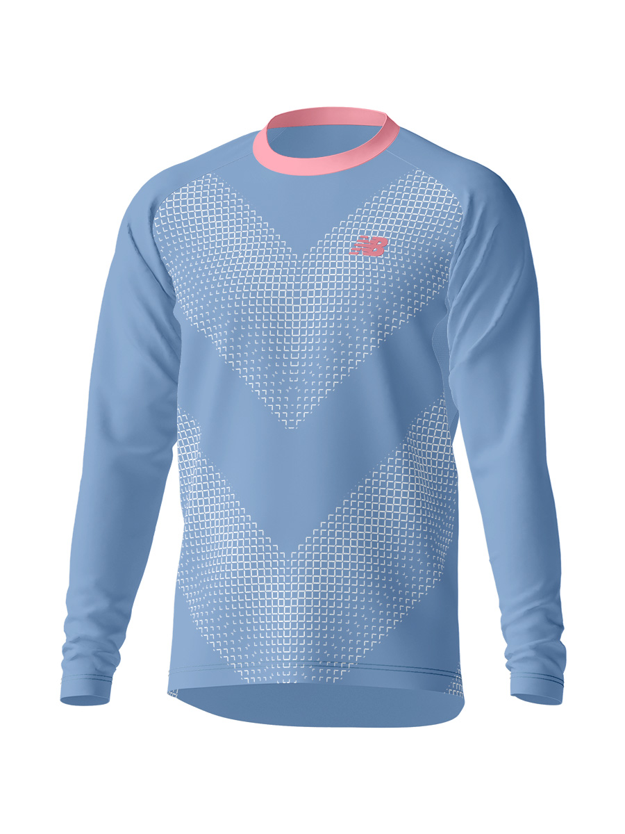 昇華】長袖ラグランスリーブゲームシャツ/Vボーダー｜JMFC0222