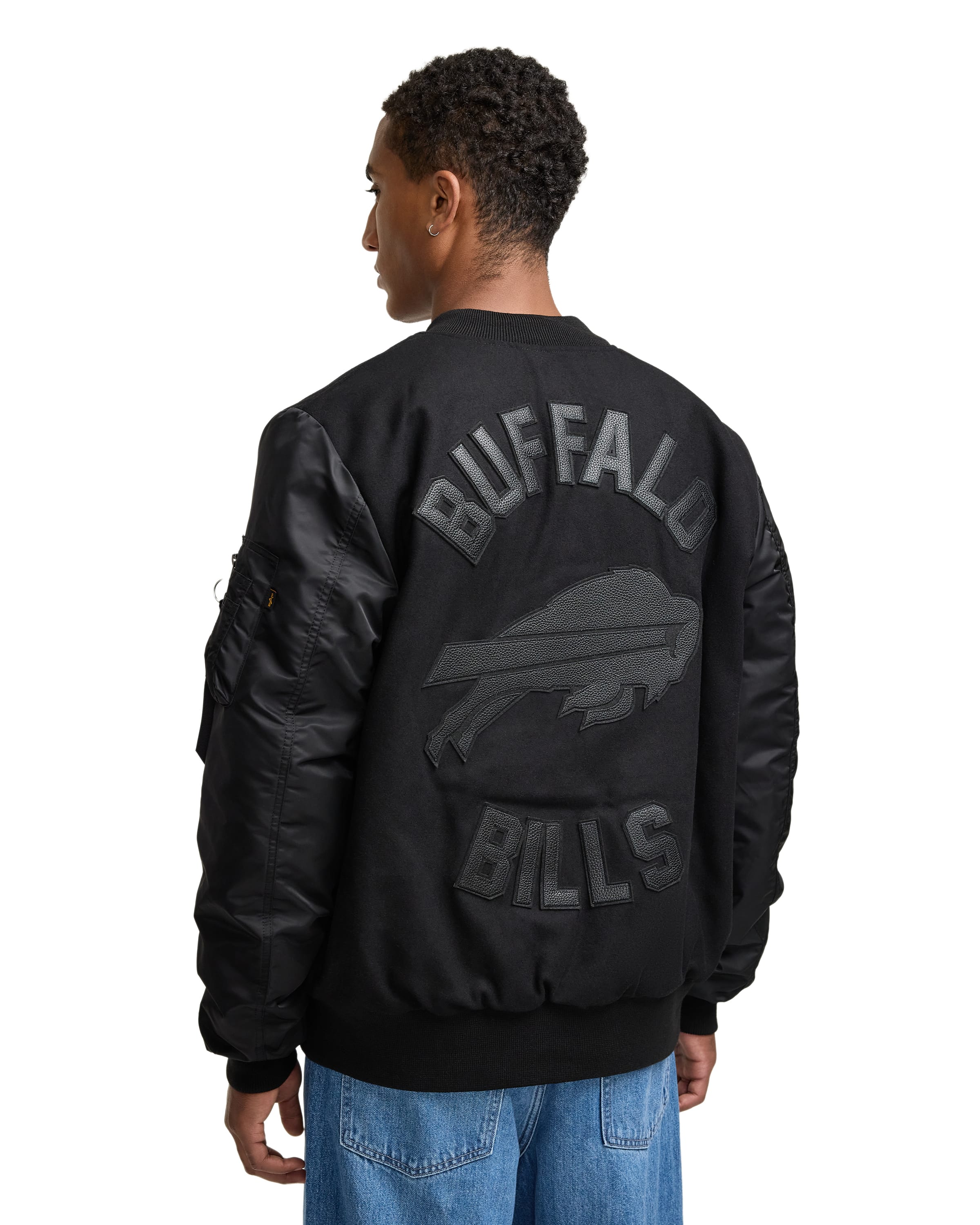 Alpha Industries x Las Vegas Raiders MA-1 Wool Varsity Jacket