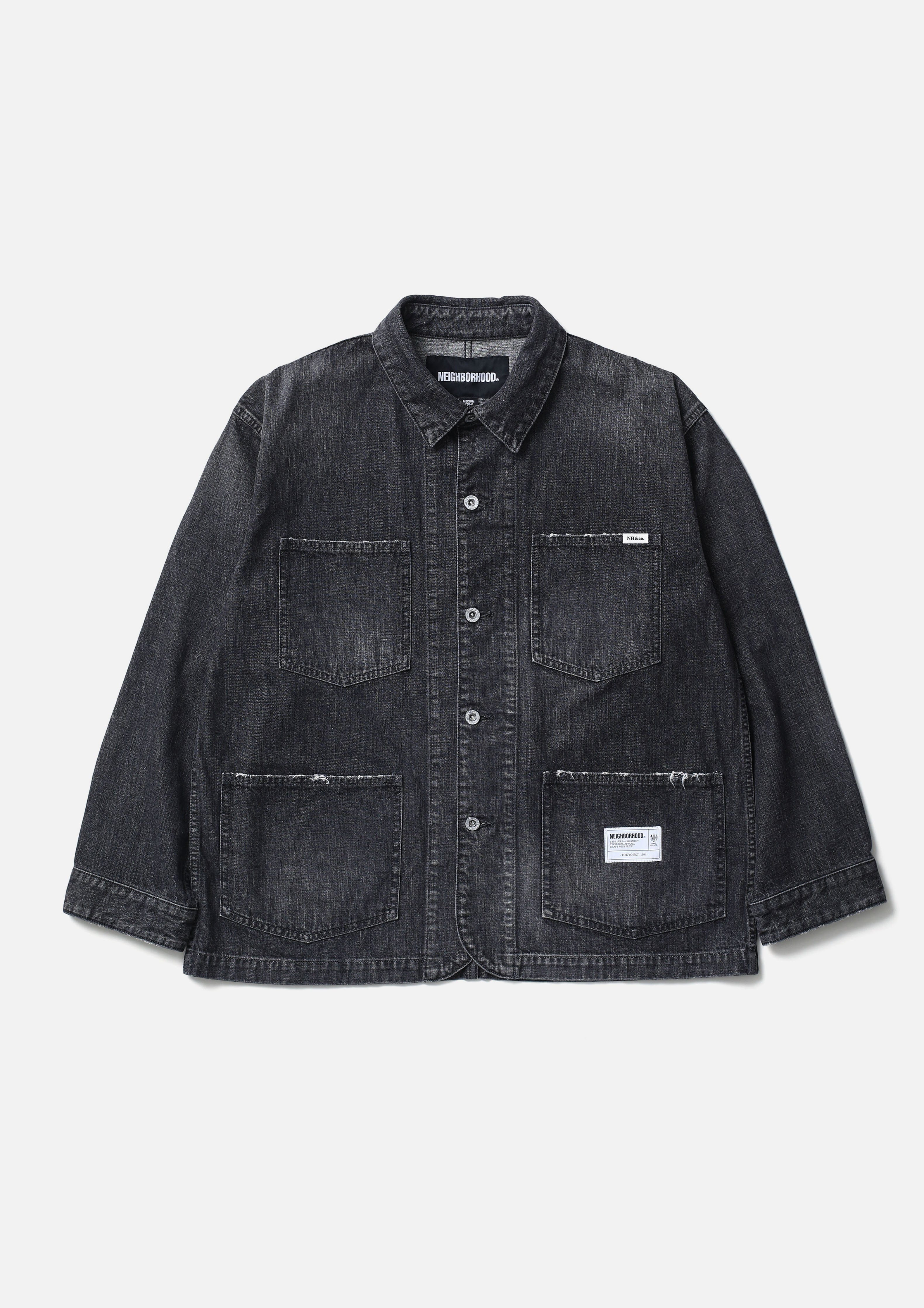 WASHED DENIM COVERALL JACKET