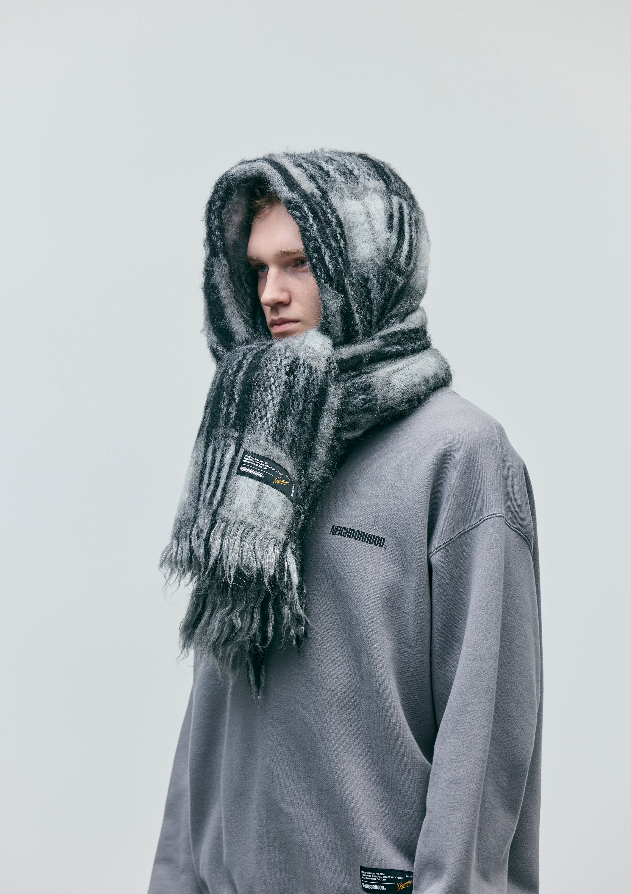 NEIGHBORHOOD® NEIGHBORHOOD MOHAIR CHECK MUFFLER 25AW AW25 ⁄ DEC