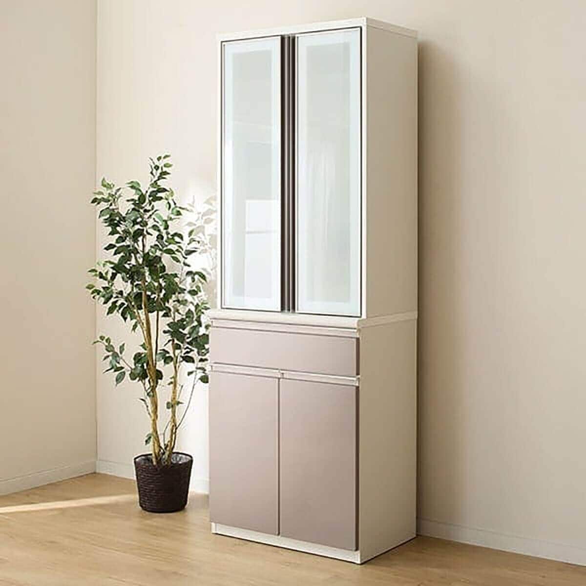 食器棚 (アルミナ2 70DB SI) | ニトリネット【公式】 家具・インテリア通販