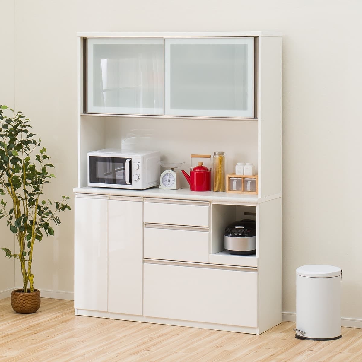 ニトリ ポスティア 食器棚 幅100cmタイプ 奥行50 高さ206cm (CA08)