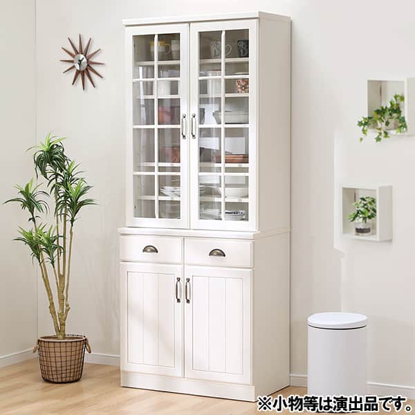 食器棚 (ミランダ2 80 WW) | ニトリネット【公式】 家具・インテリア通販