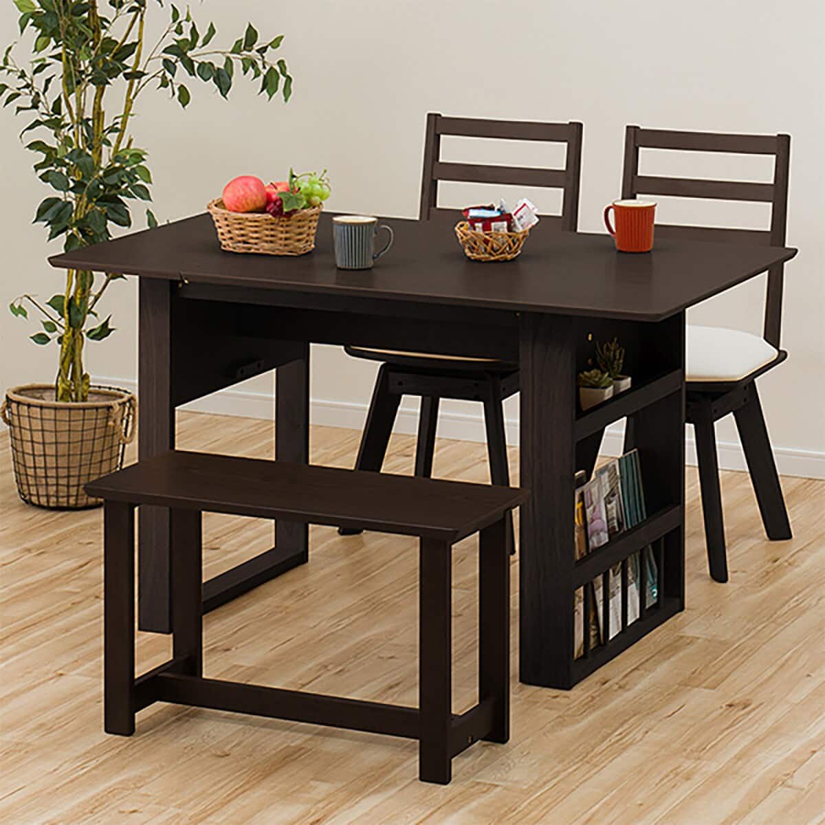 伸長式ダイニングテーブル(ロピア2 DBR) | ニトリネット【公式】 家具